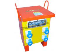 240V FREE STANDING 4-WAY 16A METAL SITE DISTRIBUTION UNIT WITH RCBO PROTECTION